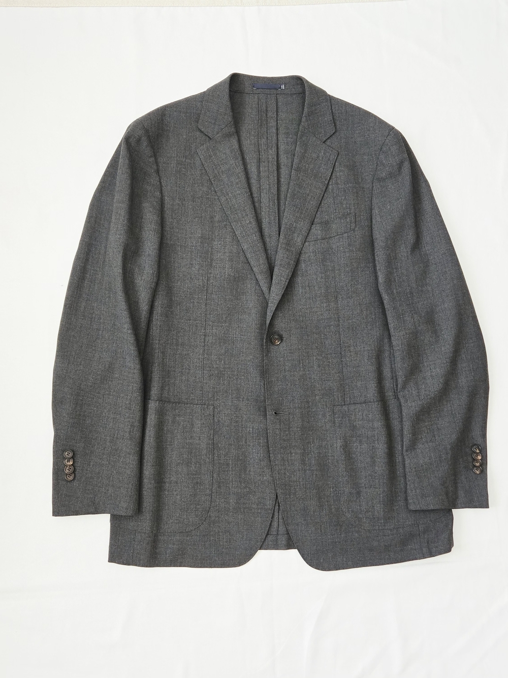 Suitsupply Havana Gray Wool Blazer Unlined Patch Pocket Sport Coat Men's 46L EUC